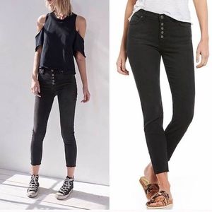 Free People Reagan Button Fly Skinny Jeans